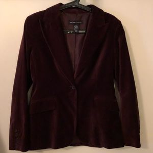Women’s NY&Co Velvety Burgundy Blazer, Size 6